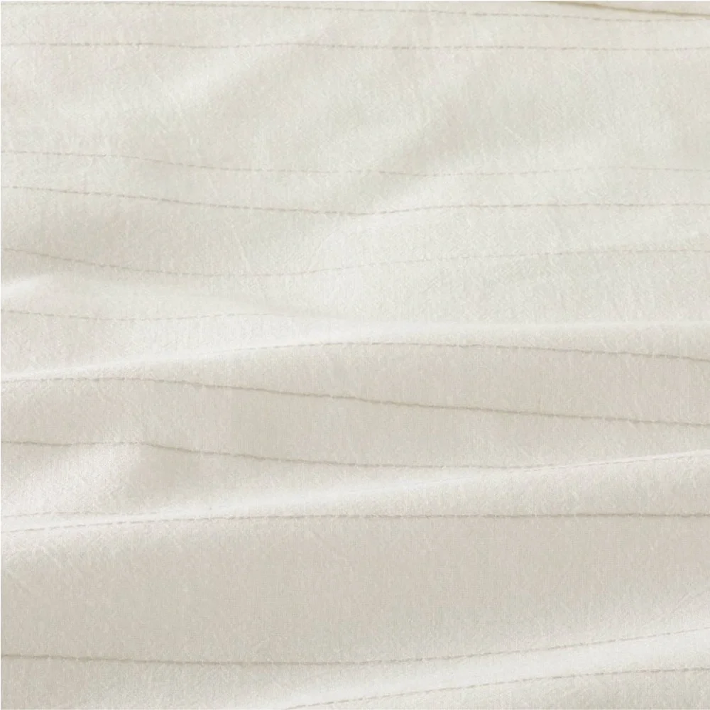 HEARTH & HAND NWT 3pc fine stripe duvet & sham set -twilight taupe -full/queen